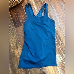 Small blue Nike hyper cool workout top.